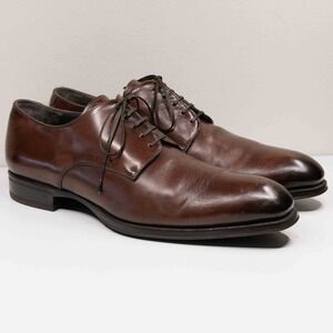 TO BOOT NEW YORK Buchanan Plain Toe Derby Burnished Brown Handmade Italy Mens 11